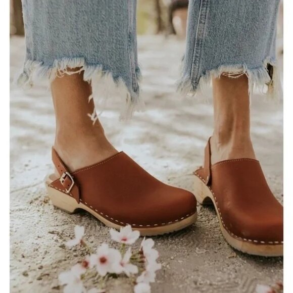 MIA Shoes - 🆕MIA Swedish Alma Clog Mules Shoes Brown Leather EU 38 US 8